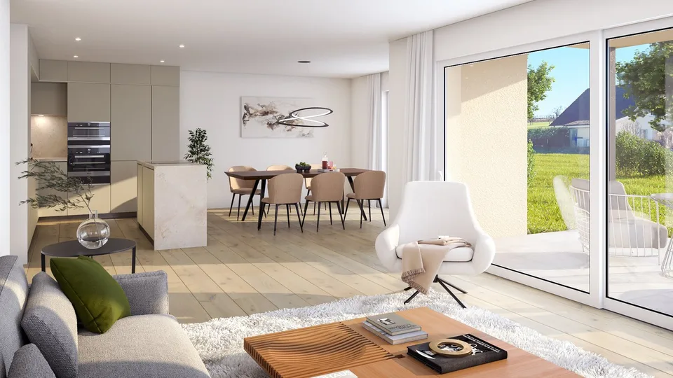 New building: 4.5-room apartment with spacious balcony or garden in Ettingen