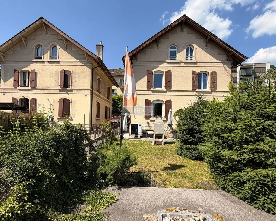 Charme et authenticité: ancienne villa Suchard avec jardin et garage
