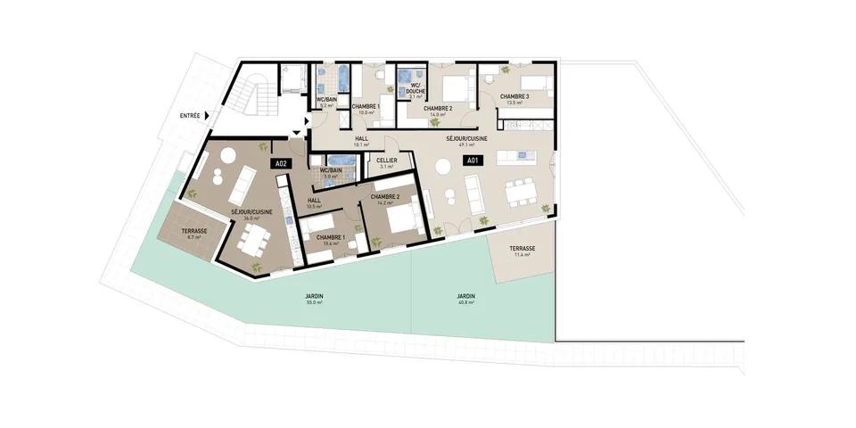 Meraviglioso appartamento di 4,5 locali con balcone ad Attalens (A11)