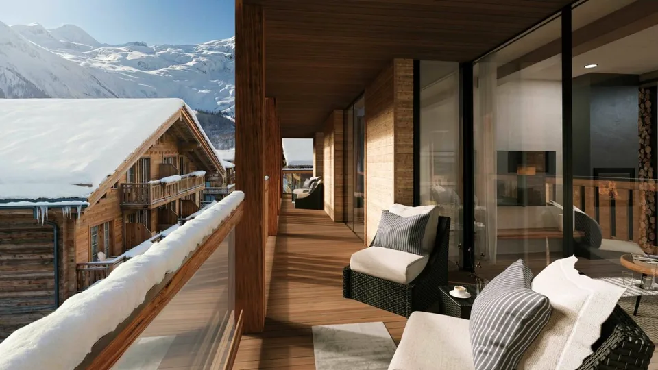 Domino Alpenchalet - Costruzione nuova 2026, posizione centrale, tranquilla, balconi panoramici. Riservato.
