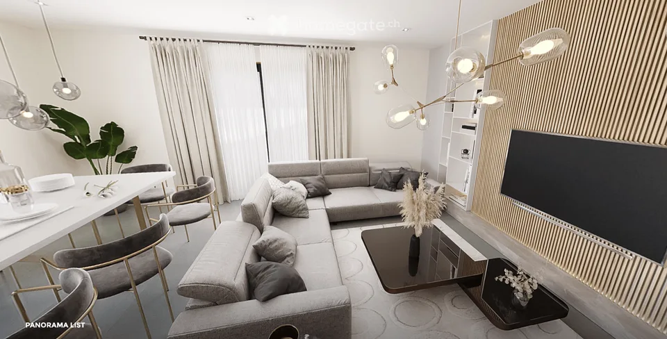 Geräumige 3.5-Zimmer-Neubauwohnung mit Terrasse und Rasenfläche in Arbaz