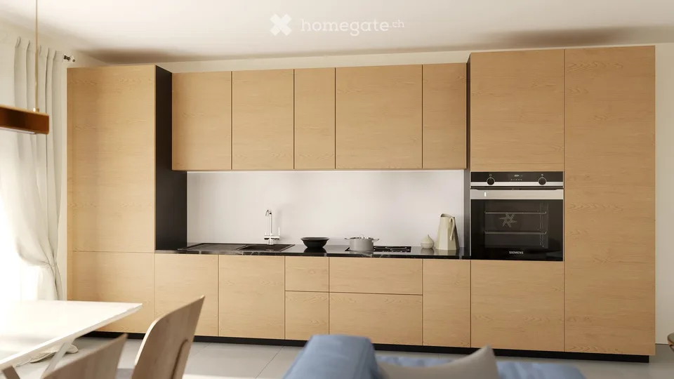 Geräumige 3.5-Zimmer-Neubauwohnung mit Terrasse und Rasenfläche in Arbaz