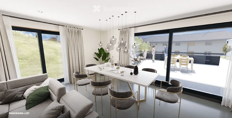 Geräumige 3.5-Zimmer-Neubauwohnung mit Terrasse und Rasenfläche in Arbaz