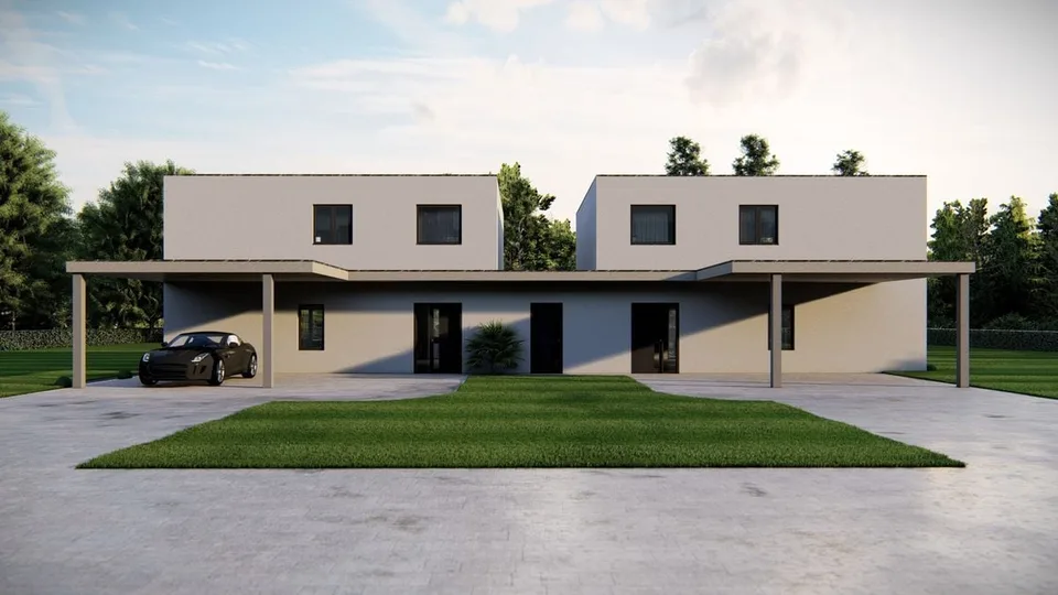 Villa jumelée neuve au centre de Courtedoux