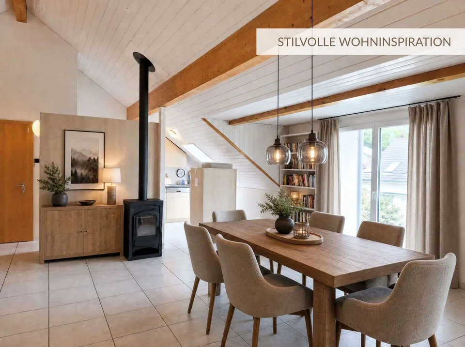 Dachwohnung mit Weitsicht und gemütlichem Charakter
