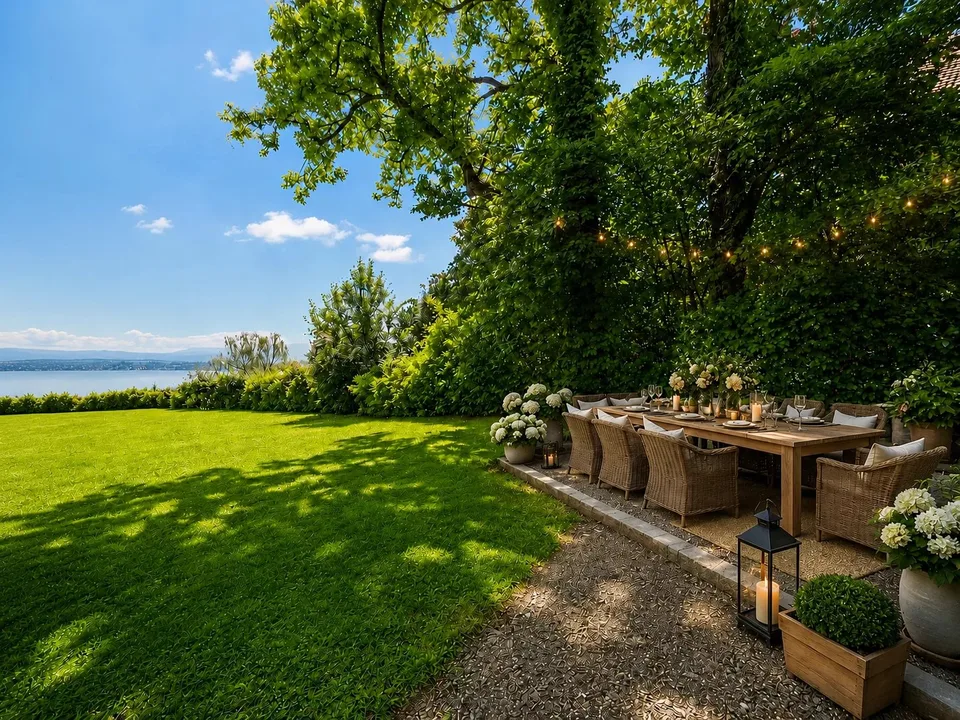 Architekten-Eigentum mit Blick auf den Genfersee