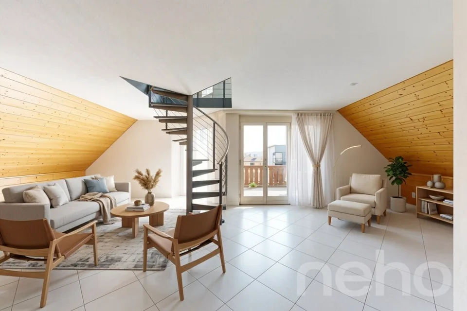 Charmant appartement mansardé avec galerie et vue imprenable sur le paysage verdoyant – photo 19 sur 19