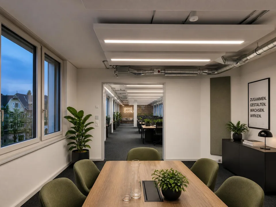 Smart Office im Burgernziel, Bern  Komplett ausgebaut mit Fitness, Shopping und Restaurants direkt im Haus
