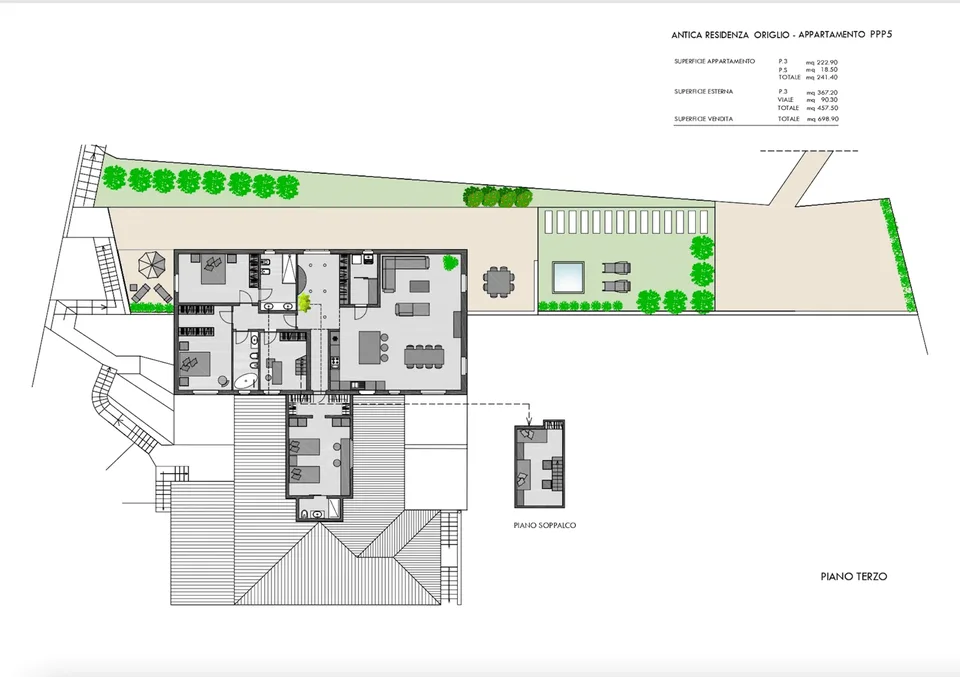 Affittasi prestigioso appartamento in residenza storica a Origlio – foto 10 di 10