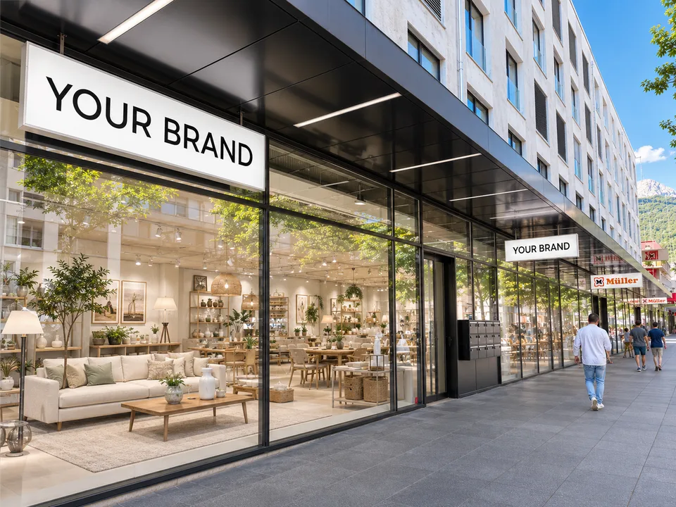 Top-Verkaufsfläche an bester Lage – Bahnhofstrasse Buchs SG (ca. 1'264 m²)