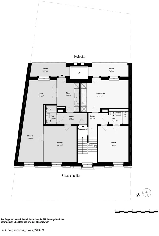 Wohnung im 4. Obergeschoss mit Balkon