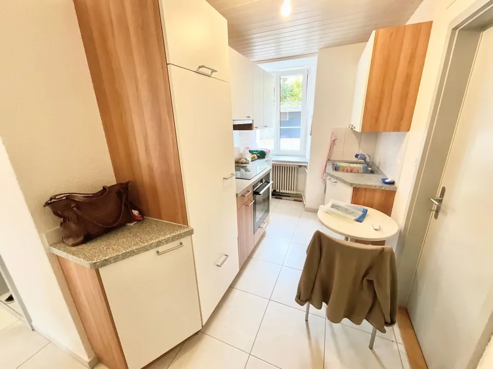 Bright 2-room apartment on the ground floor in Sonvilier