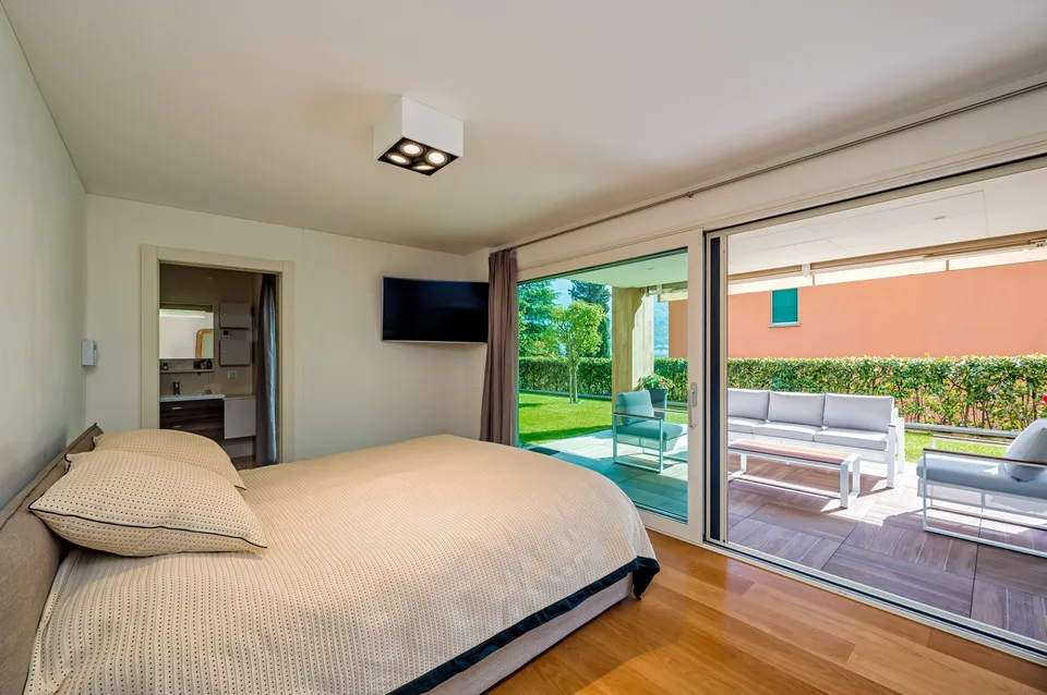 Komfortables Apartment mit privatem Garten in Melide