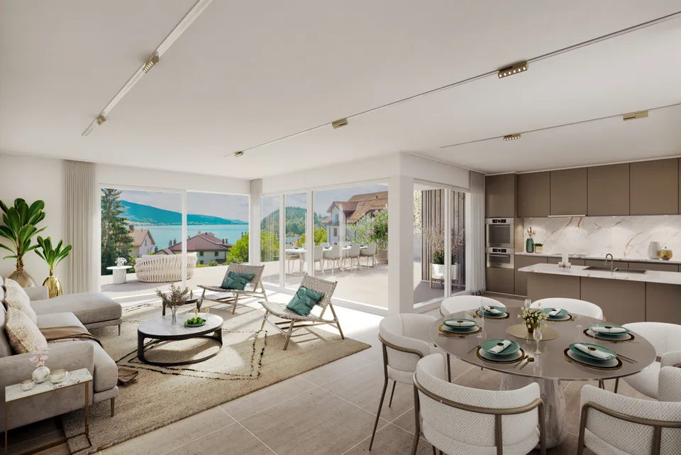 Promotion: Das kleine Uferweg le Pont Apartment Lot A 1 von 4,5 Zimmer