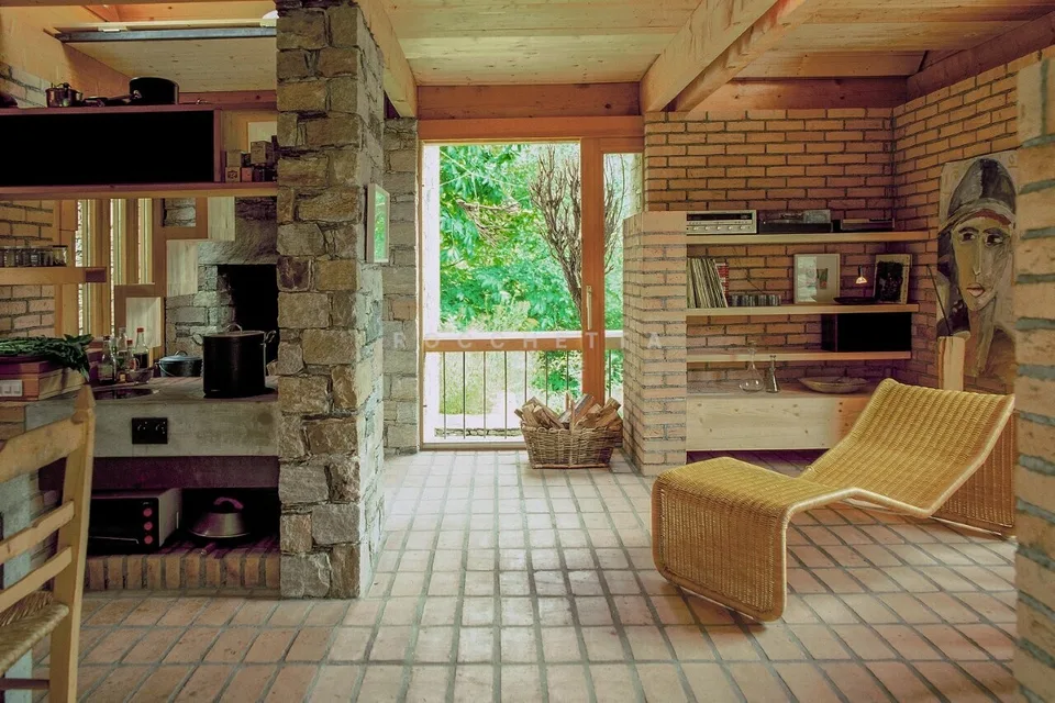 Capolavoro architettonico con fascino ticinese e vista lago