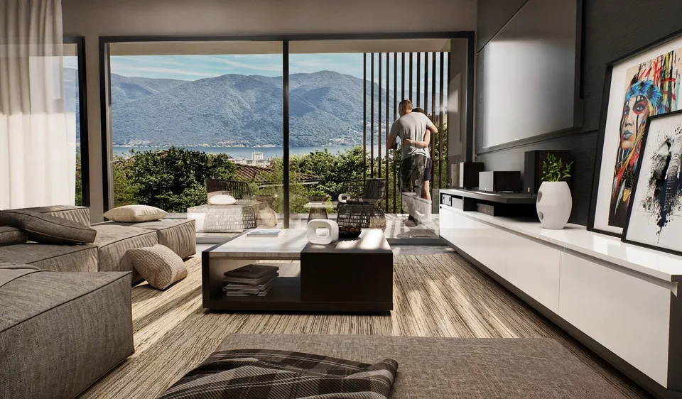 Appartement exclusif 4.5 pièces avec jardin et vue sur le lac de Lugano