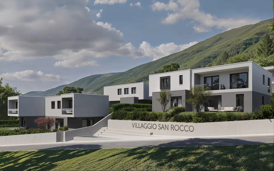 Nouvelle maison bifamiliale indépendante avec grand jardin privé à Bedano