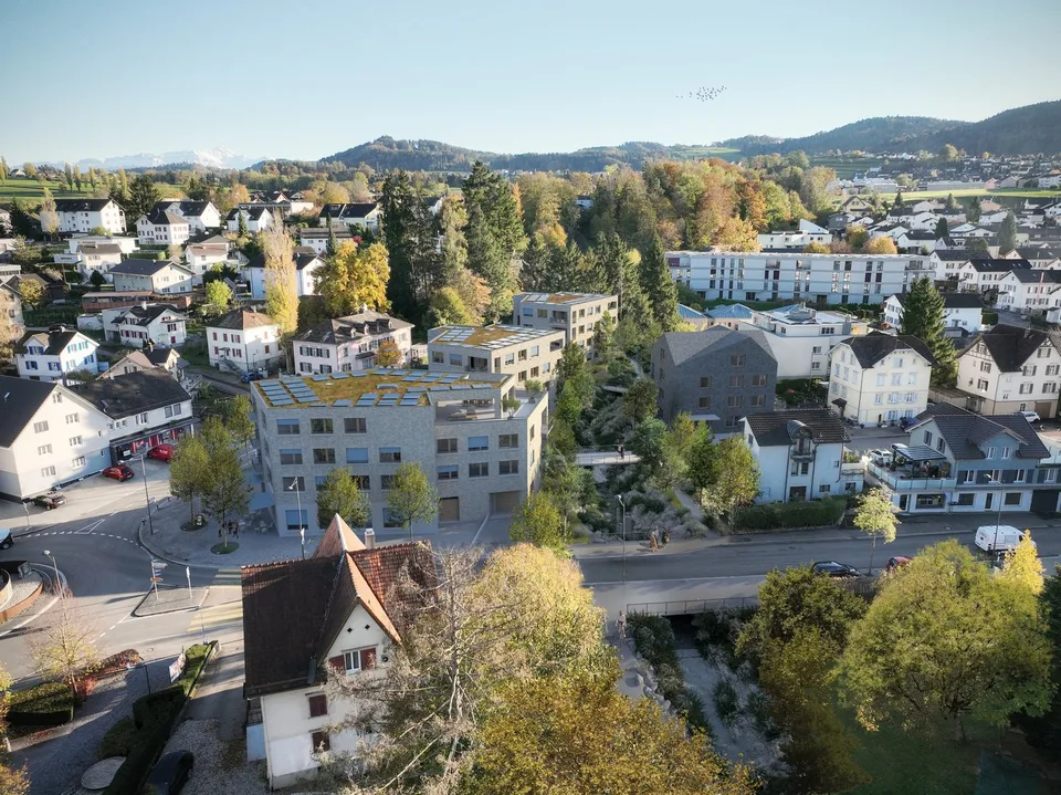 Rêve de maison avec vue lointaine, appartement exclusif de 5,5 pièces avec terrasse sur le toit