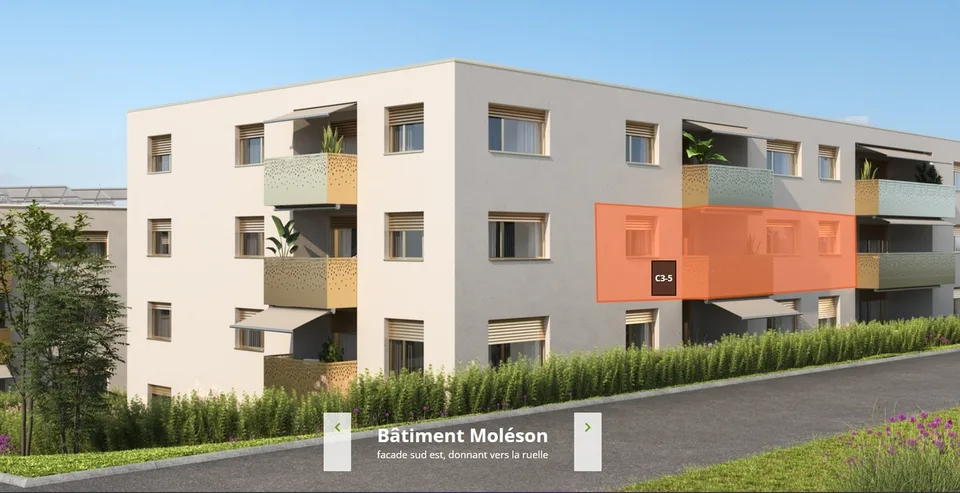 Appartement neuf de 3.5 pces à Murist / FR (lot C3-5)