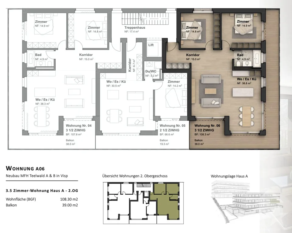 Direkt bezugsbereit: 3.5 Zimmer Neubauwohnung an schöner erhöhter Lage