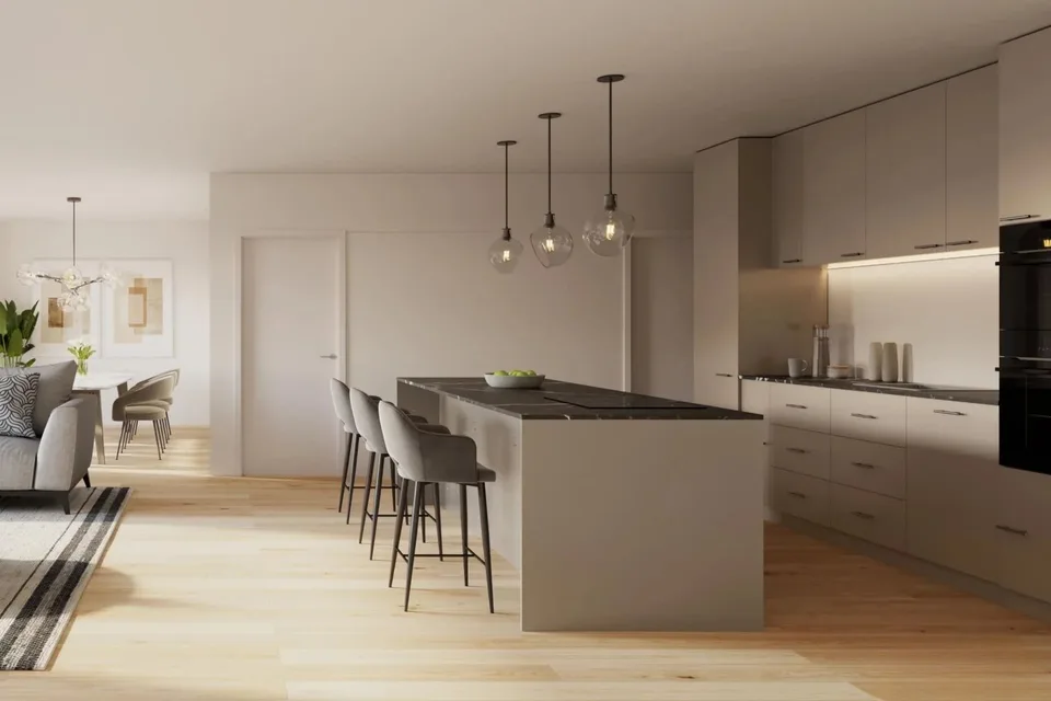 Optimales Komfort für diese 4.5-Zimmer-Wohnung mit großzügigen Außenflächen