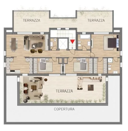 VACALLO – PENTHOUSE EXCLUSIF AVEC TERRASSES PANORAMIQUE ET JACUZZI DANS UN EMPLACEMENT PRESTIGIEUX – photo 14 sur 14