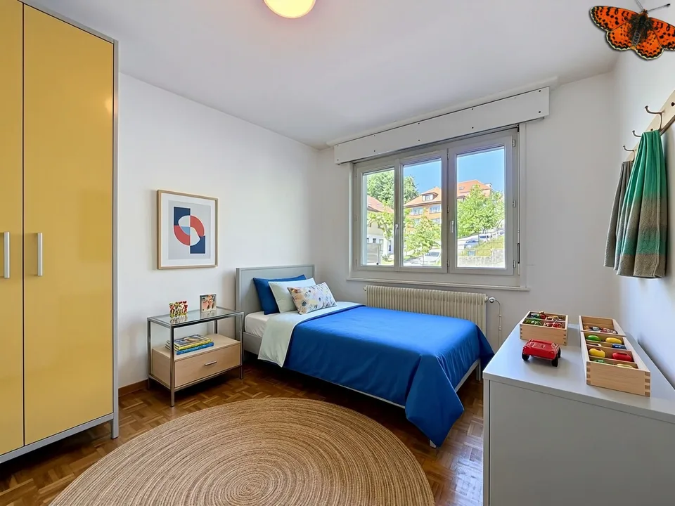 Wohnung mit 4.5 Zimmern, Veranda und Terrasse im Zentrum von Romont