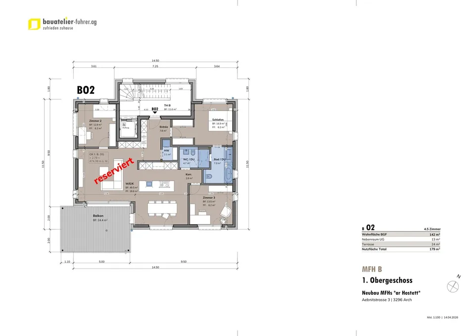 Exclusive 4.5 room garden apartments in Arch – photo 8 of 16