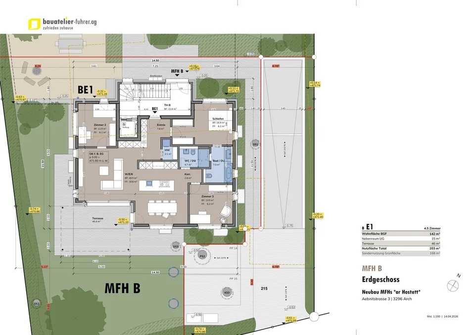 Exclusive 4.5 room garden apartments in Arch – photo 6 of 16