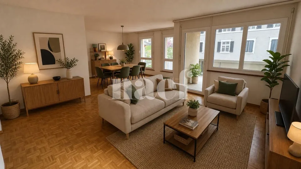 Vier-Zimmer-Wohnung mit Balkon im Stadtzentrum