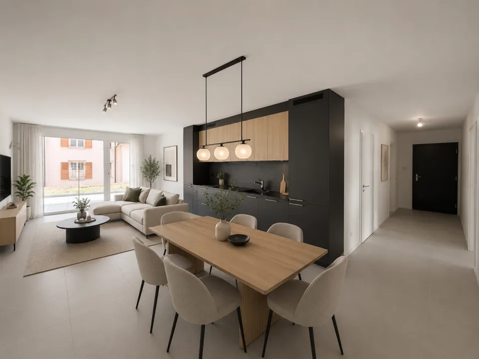 Villeret, prächtige 4.5-Zimmer-Wohnung mit Terrasse und eigenem Garten
