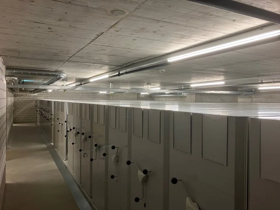 Archivraum mit Rollregalanlage in Zürich Oerlikon