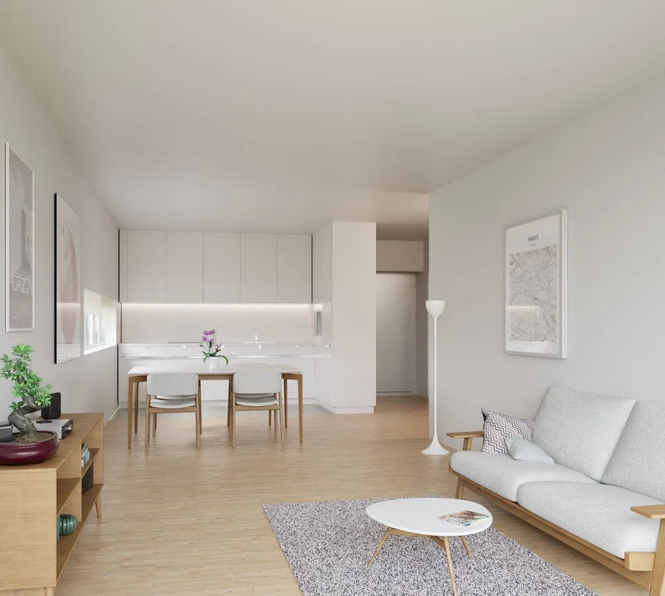 Moderne 2.5-Zimmer-Wohnung mit Mietgarten und Holzterrasse in Zürich-Schwamen