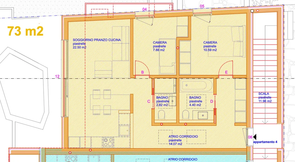 Nuovo appartamento di 3.5 locali al 2 piano a Minusio senza balcone