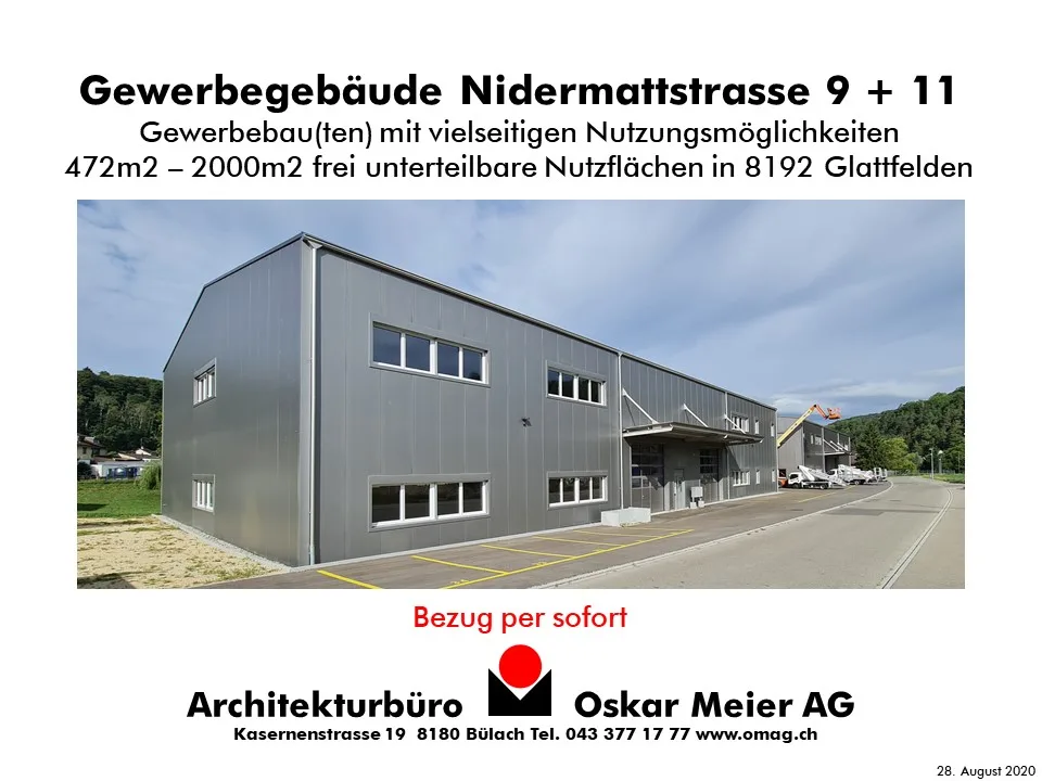 Gewerbeflächen im Obergeschoss von 513 m2 - 1035 m2