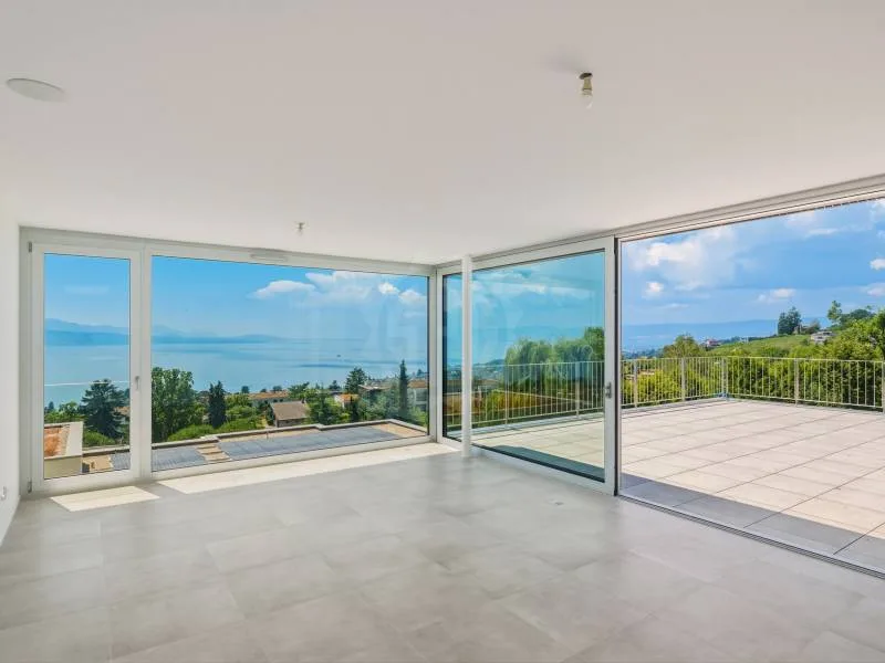Neue Villa mit spektakulärer Aussicht auf den See in Lutry
