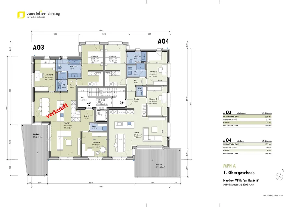 grosszügige 4.5 Zimmer-Eigentumswohnungen in Arch ...
