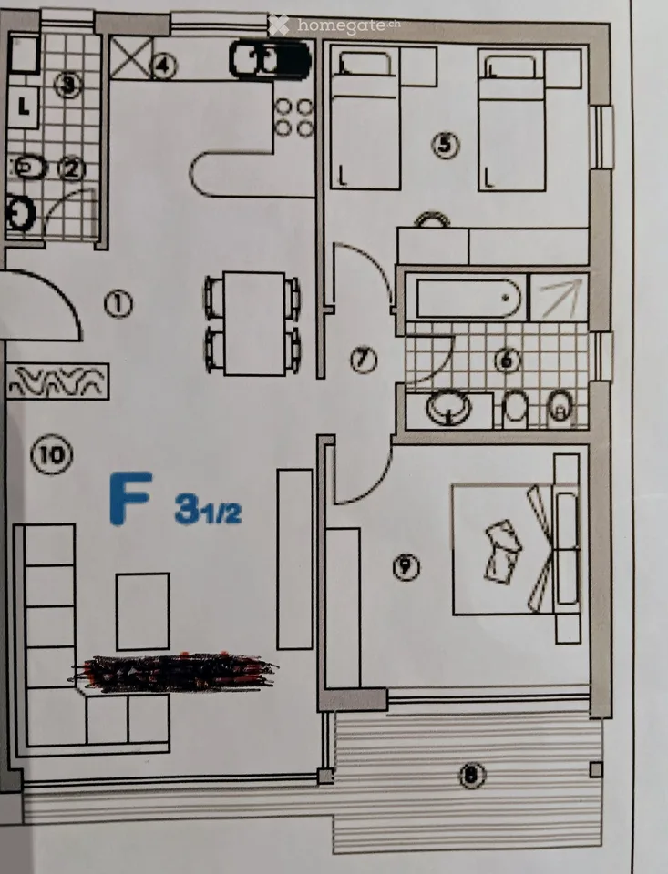 Appartement 3.5 95m² à vendre avec parking