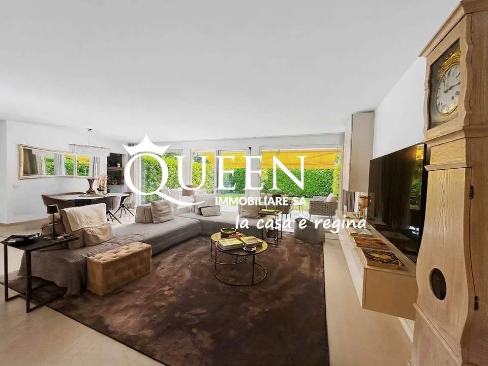Lugano-Viganello: elegantes Apartment mit 5.5 Zimmern, Terrasse und Garten