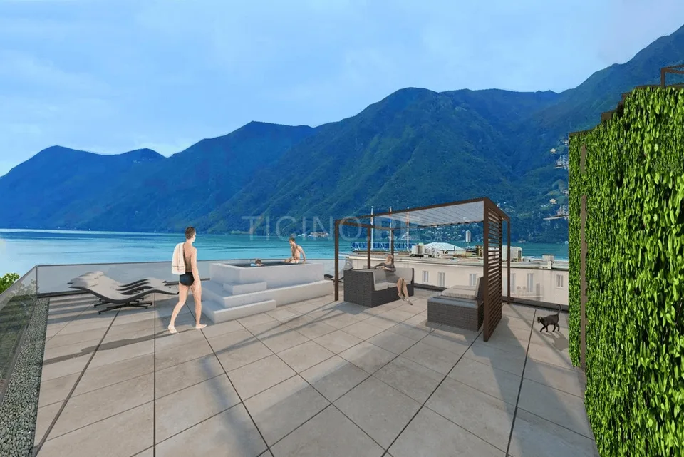 Appartamento moderno di 3.5 locali a Lugano con vista lago