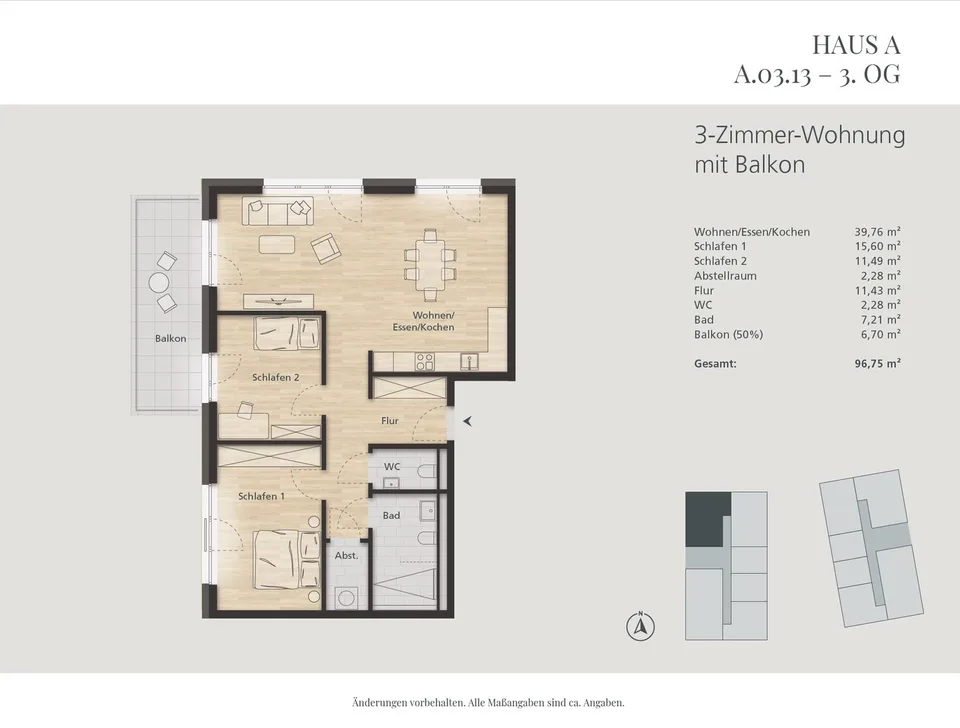 Appartamento di 3 camere a Waldshut