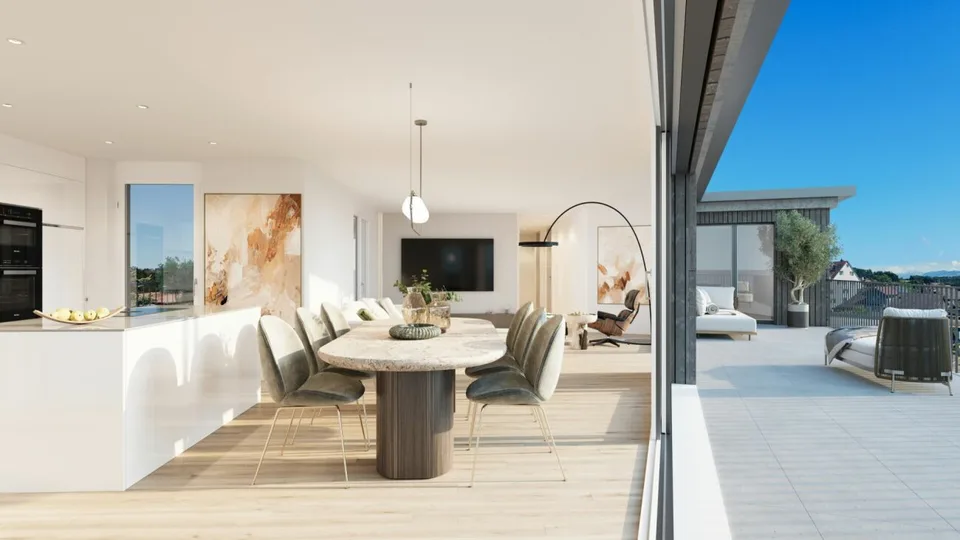 3.5 Zi. Attikawohnung im Neubau MFH Ruediland
