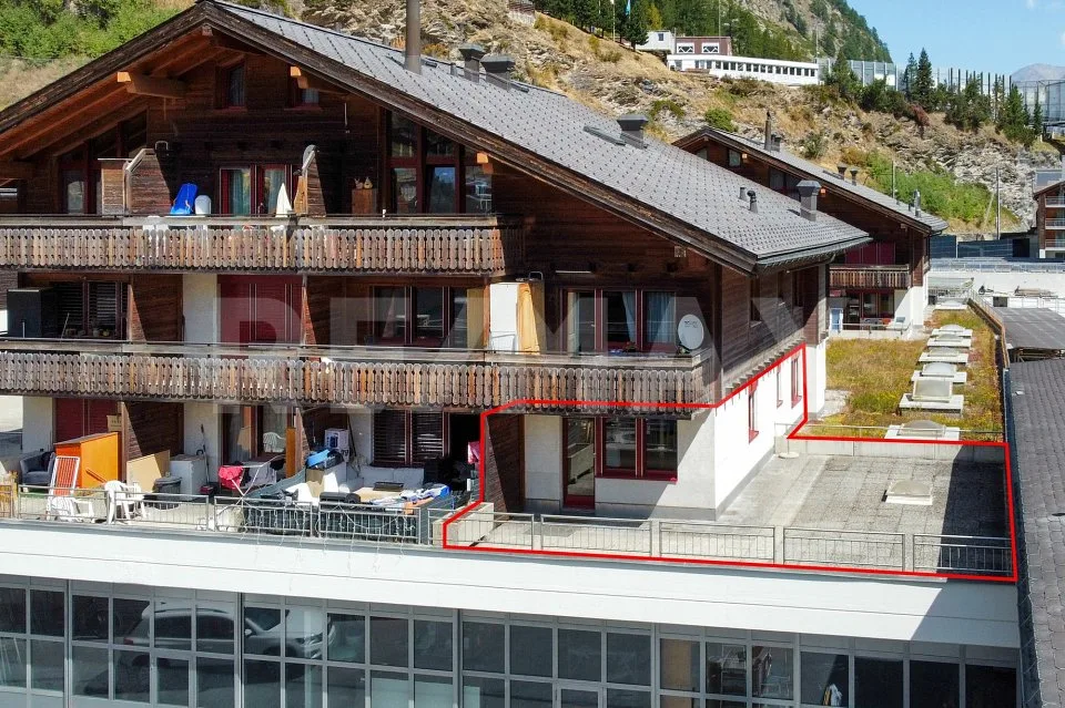 2.5-Zimmerwohnung mit grosser Terrasse und Matterhornsicht in Zermatt – Foto 11 von 13