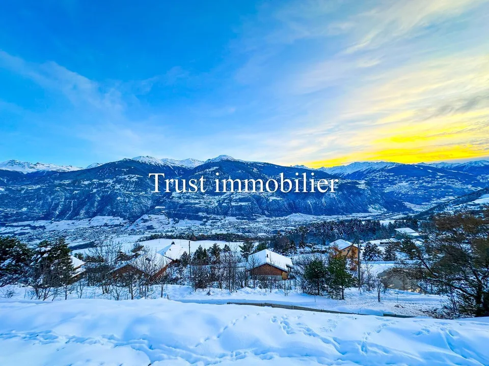 6000.Vue panoramique / Projet Chalet à vendre à Sergnou /Crans-Montana