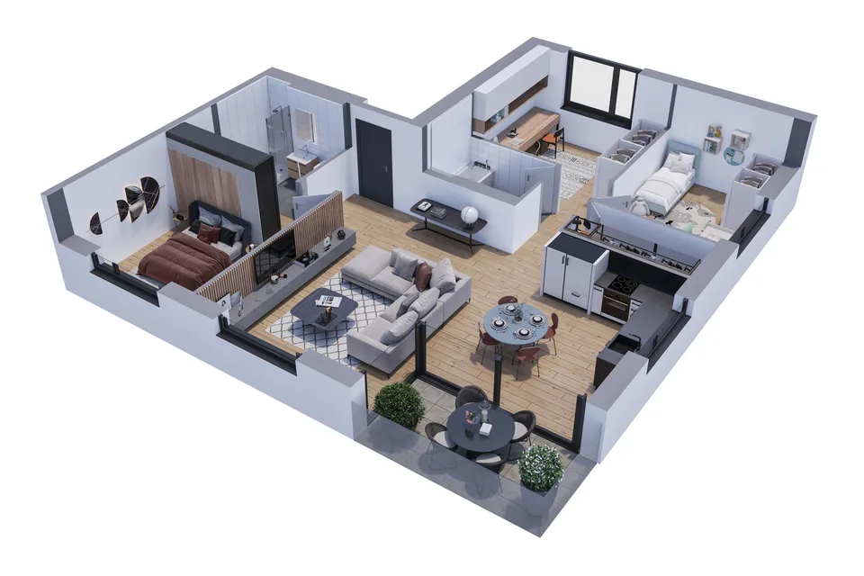 APPARTEMENT VON 4,5 ZIMMERN MIT BALCON LOGGIA - PANORAMABLIK - EXKLUSIV – Foto 7 von 8