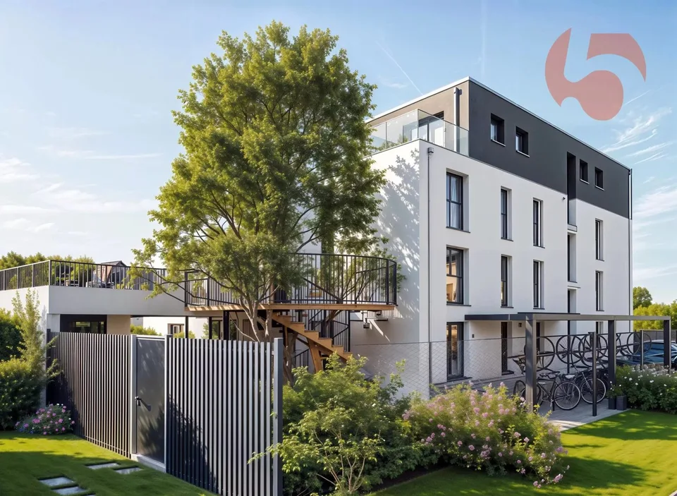 Schönes Appartement im 1. Stock in einem contemporary Gebäude mit klaren Linien!