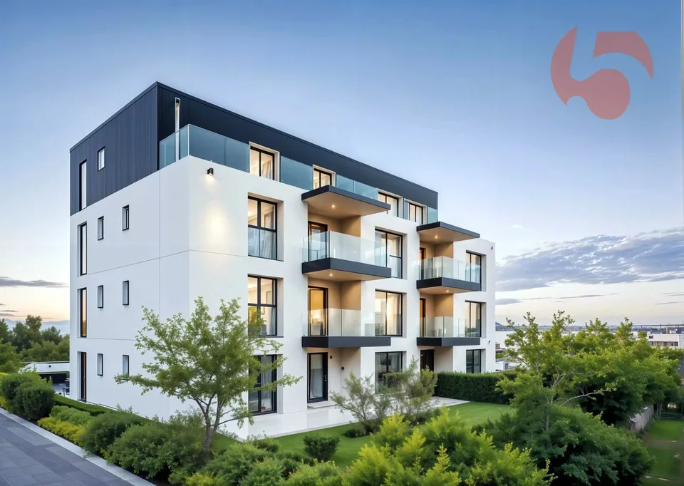 Schönes Appartement im 1. Stock in einem contemporary Gebäude mit klaren Linien!