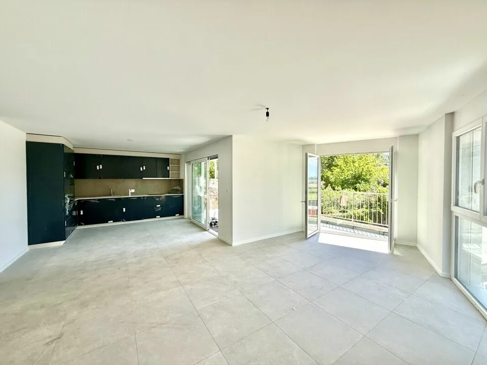 3,5 Zimmer, komplett neu, Garten und Dents du Midi!