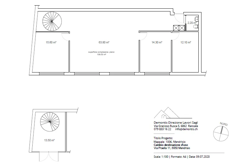Bureau avec vitrine + 2 places de parking | Centre Mendrisio