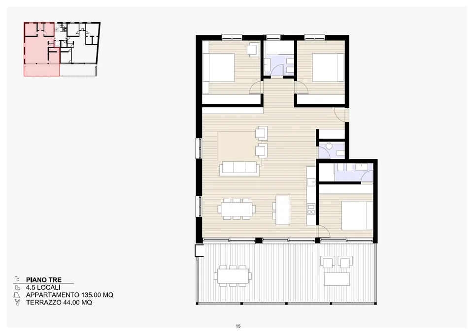 Résidence Selva - Appartement de 4,5 pièces à Massagno avec vue panoramique